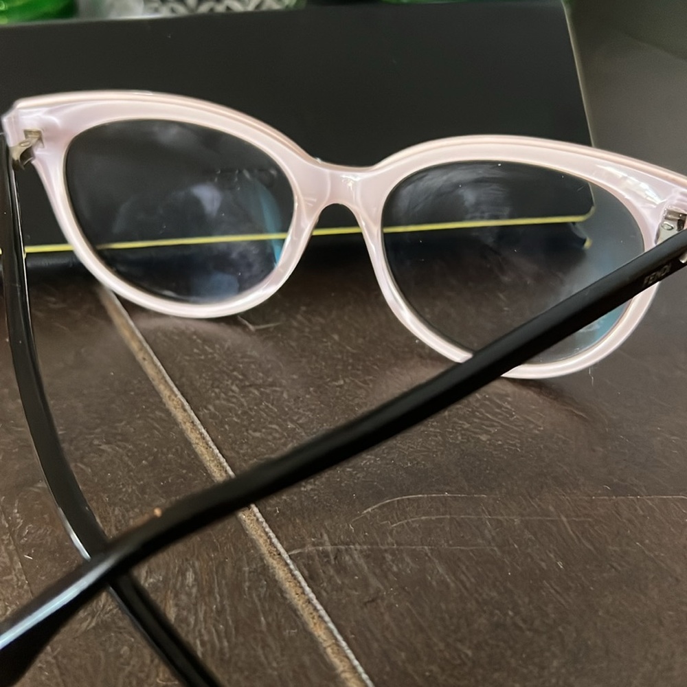 Fendi FF0254 Black and Light Peachy Pink Eyeglasses Frames - Picture 3 of 7